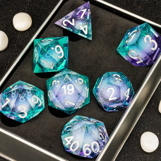 Liquid Core Quicksand D&D Dice Sets.