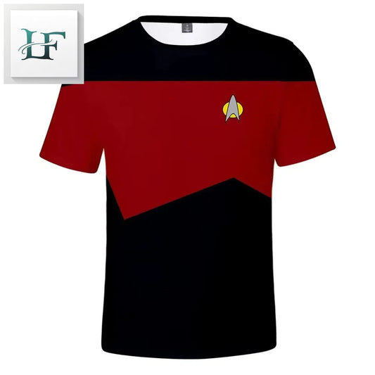 Star Trek Unisex Polyester Tee. Moisture wicking fabric, great for Summer wear.